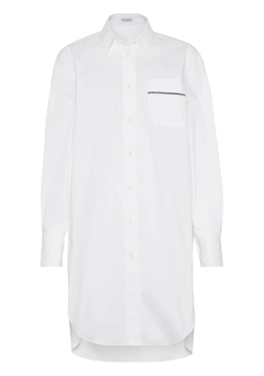 Brunello Cucinelli Monili-detail long-sleeve shirt - White