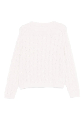 Hemisphere cable-knit crew-neck sweater - Neutrals