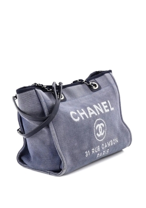 CHANEL Pre-Owned Deauville Canvas Small tote bag - Blue