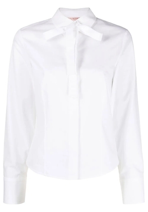 Valentino Garavani pussy-bow cotton shirt - White