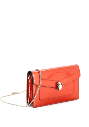Bvlgari Pre-Owned Serpenti Forever Wallet on Chain Patent crossbody bag - Orange
