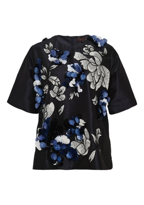 Biyan flower-embellishment blouse - Blue