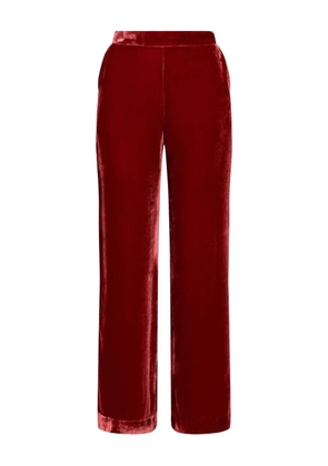 MALIPARMI slash-pocket chenille trousers - Red