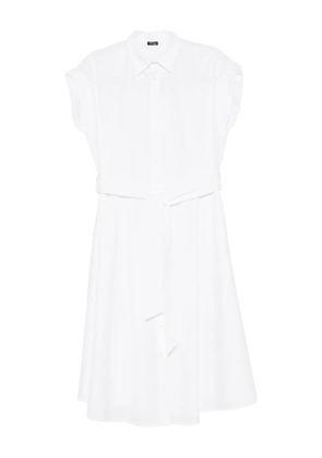 Kiton button-down belted shirt day dress - White