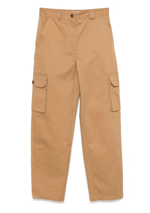 Maison Kitsuné logo-embroidered chinos - Brown