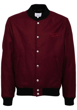 Maison Kitsuné logo-embroidered bomber jacket