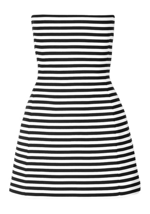 Ioana Ciolacu striped strapless dress - White