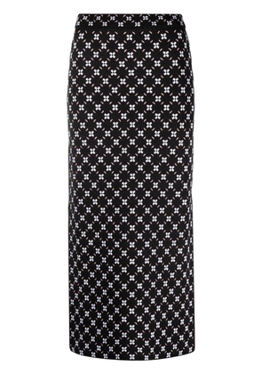 Lanvin jacquard knitted skirt - Black