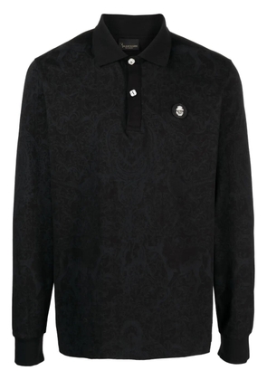 Billionaire Piquet long-sleeved polo shirt - Black
