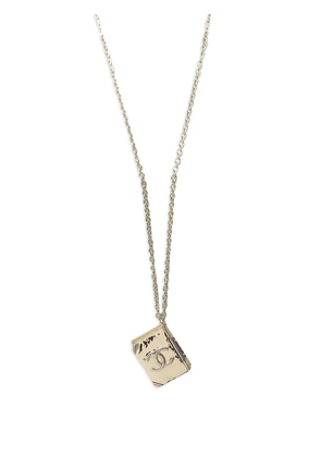 CHANEL Pre-Owned 1986-1988 Coco Mark book-pendant necklace - Gold