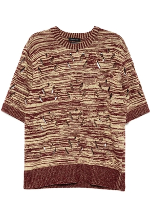 JUNTAE KIM cut-out detailing jumper - Green