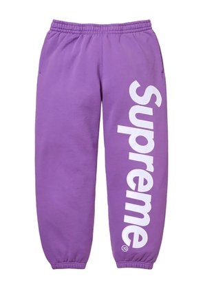 Supreme logo appliqué track pants - Purple