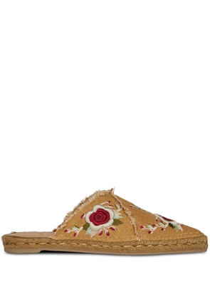 ETRO floral embroidered espadrilles - Neutrals