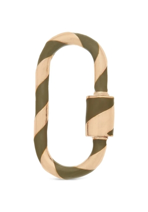 Marla Aaron Swamp enamel lock pendant - Gold