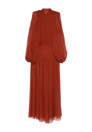 Atu Body Couture high-neck smocked maxi dress - Orange