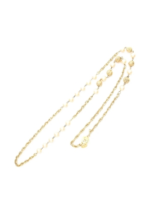 CHANEL Pre-Owned 1986-1988 pearl chain necklace - Gold