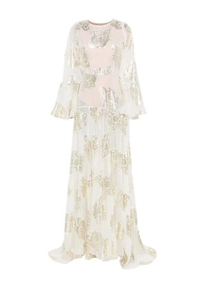 MIAU by Clara Rotescu flared maxi dress - Neutrals