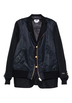 Junya Watanabe MAN satin-finish bomber jacket - Blue