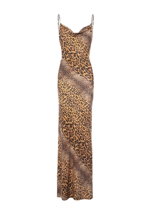 ROSERRY Margot cowl-neck printed maxi dress - Neutrals
