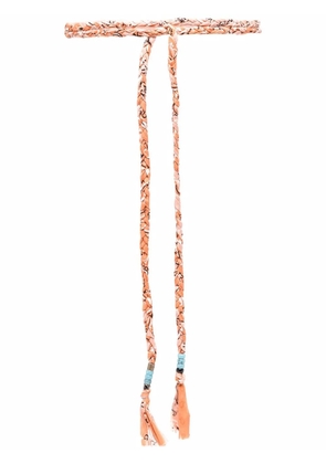 Alanui bandana-print belt - Orange