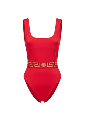 Versace square-neck swimsuit - Red