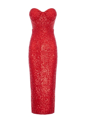 CuAnna KARLIE sequin-embellishment midi dress - Red
