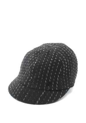 CHANEL Pre-Owned 1986-1988 tweed cap - Black