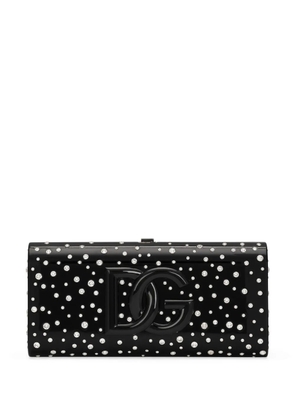 Dolce & Gabbana DG crystal clutch bag - Black