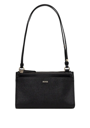 BOSS logo-plaque shoulder bag - Black
