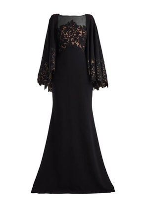 Tadashi Shoji cape-lace maxi dress - Black