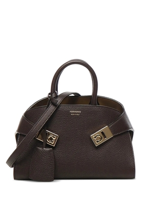 Ferragamo keychain-charm tote bag - Brown