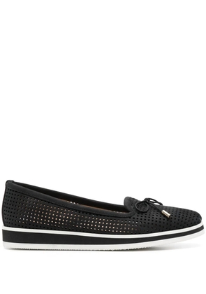 Baldinini panelled detailled ballerina shoes - Black