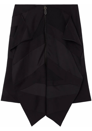 Burberry flag drape-detail skirt - Black