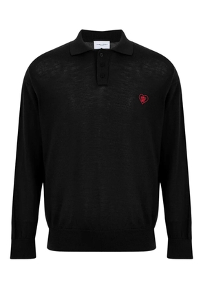Family First embroidered polo shirt - Black