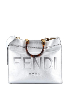 Fendi Pre-Owned Sunshine Shopper Leather Medium tote bag - Metallic