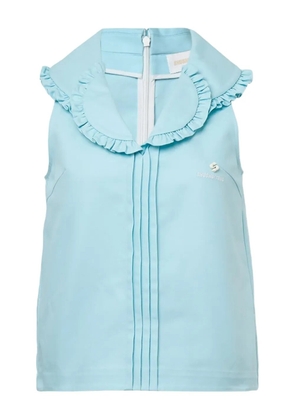 SHUSHU/TONG double-collar sleeveless blouse - Blue