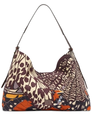 Inoui Editions butterfly-print shoulder bag - Brown