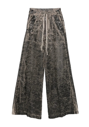 Rick Owens DRKSHDW crackled-effect zip trousers - Black