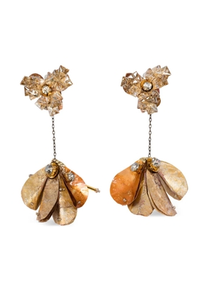 Biyan crystal-embellished earrings - Neutrals