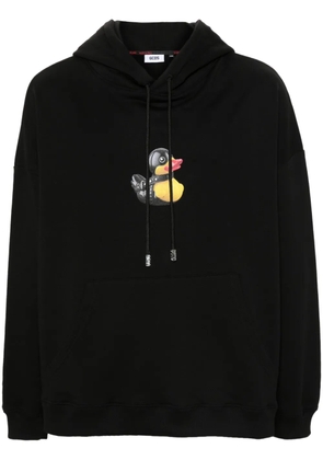 GCDS duck-print hoodie - Black