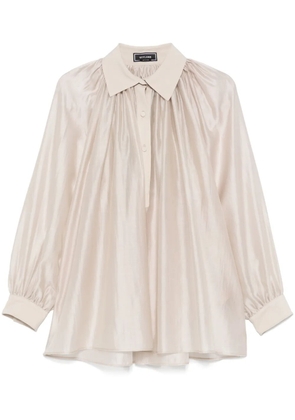 STYLAND semi-sheer blouse - Neutrals