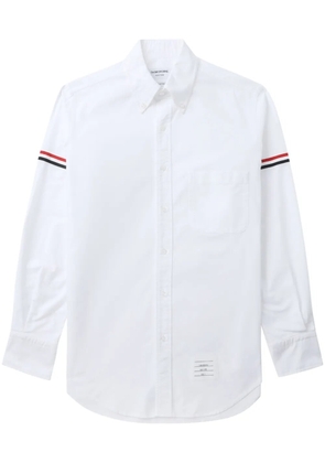 Thom Browne grosgrain-armband Oxford shirt - White