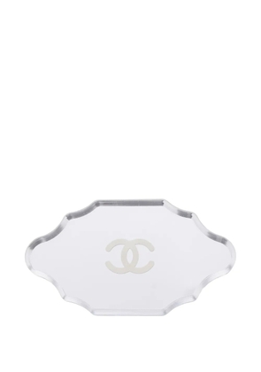 CHANEL Pre-Owned 1986-1988 Coco Mark mirror brooch - Silver