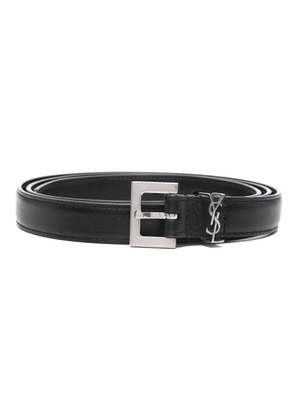 Saint Laurent Cassandre thin belt - Black