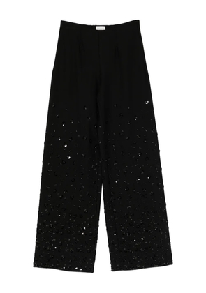Seductive sequin-embellished trousers - Black