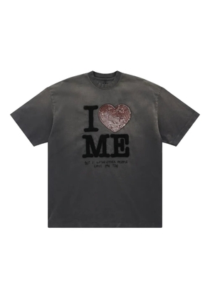 Doublet sequin-heart graphic T-shirt - Grey