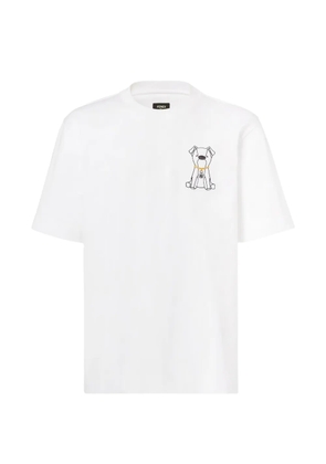 FENDI dog graphic T-shirt - White