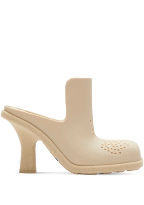Burberry Equestrian Knight square-toe mules - Neutrals