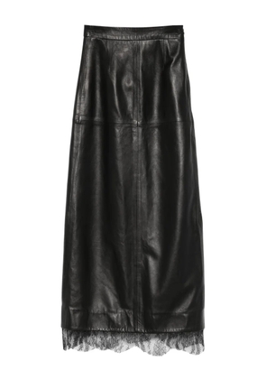 Manokhi leather A-line skirt - Black