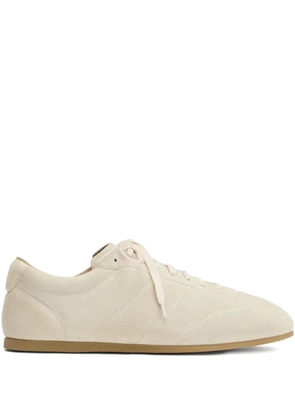 LEMAIRE Soft Runner quilted suede low-top sneakers - Neutrals